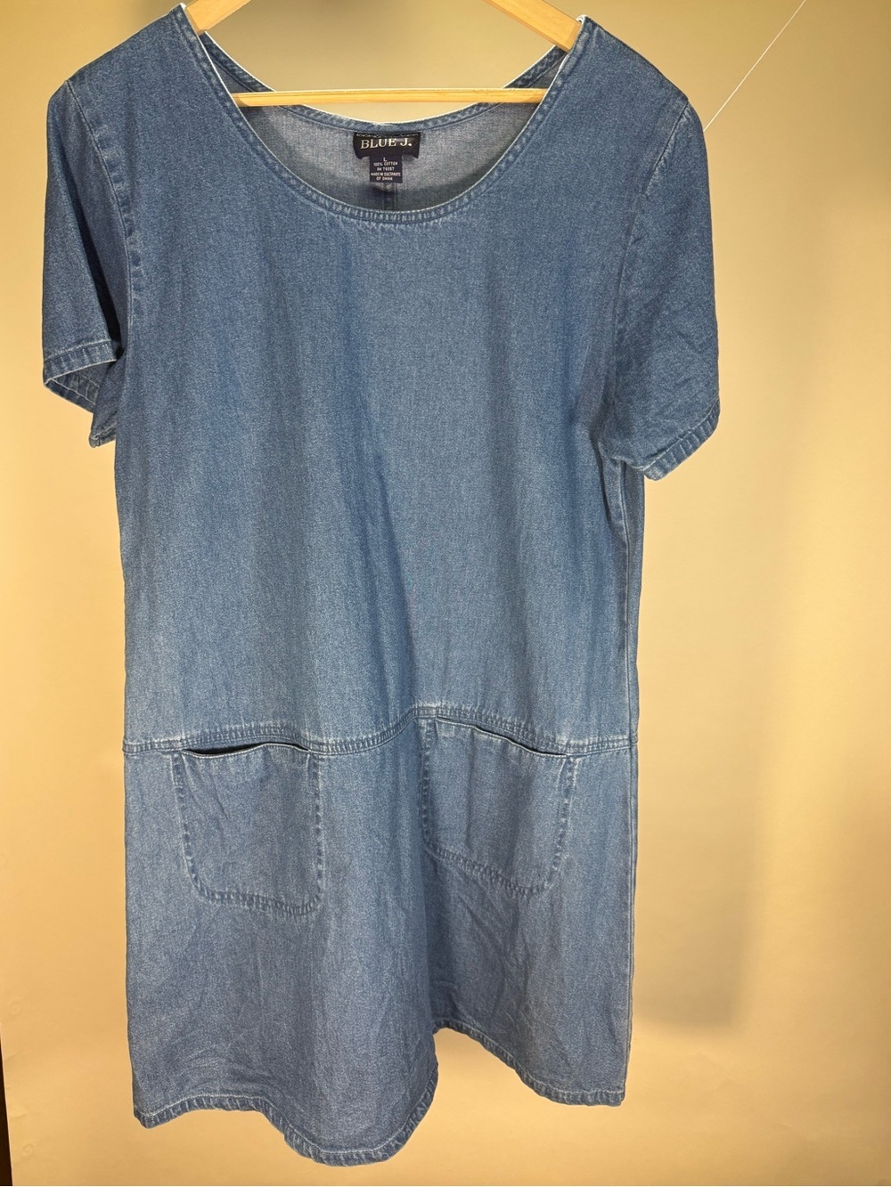Blue J. Light Wash Denim Pocket Shift Dress